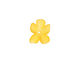 Matte Topaz Lucite Hibiscus Flower 3x11-14mm