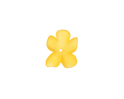 Matte Topaz Lucite Hibiscus Flower 3x11-14mm