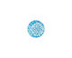 Lillypilly Turquoise Dahlia Anodized Aluminum Disc 11mm, 24 gauge