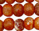 Fire Agate Faceted Rondelle 15mm