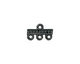 TierraCast Gunmetal Beaded 3-1 Link 15x9mm
