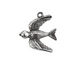 Nunn Design Antique Silver (plated) Bird Charm 20x22mm