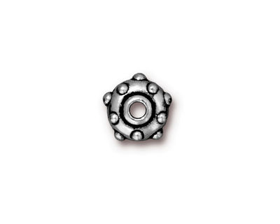 TierraCast Antique Silver (plated) Large Hole Rivet Rondelle 5x11mm