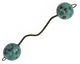 Jangles Ceramic Turquoise Wavy Link 56-67x11-12mm