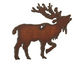 The Lipstick Ranch Rusted Iron Elk Pendant 57x54mm