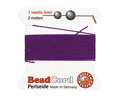 Amethyst Griffin Silk Beading Cord Size 6, 2 meters