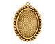 Stampt Antique Gold (plated) Dotted Fringe Oval Setting 18x25mm
