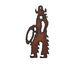 The Lipstick Ranch Rusted Iron Cowboy Pendant 34x76mm