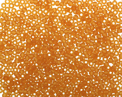 TOHO Transparent Frosted Dark Topaz Round 11/0 Seed Bead