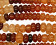 Hessonite Carved Melon Graduated 5-9mm