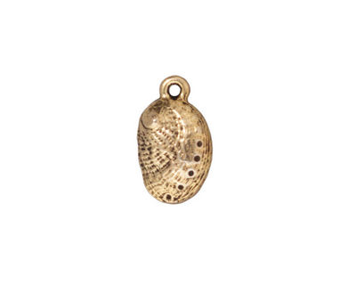 TierraCast Antique Gold (plated) Abalone Charm 9x16mm