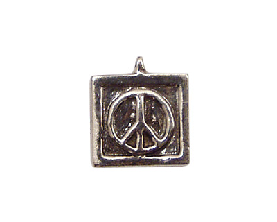 Green Girl Pewter Peace Dove 16x18mm