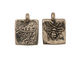 Green Girl Pewter Sweet Honey Bee 13x18mm