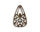 Vintaj Natural Brass Emblazonry Pendant 16x26mm