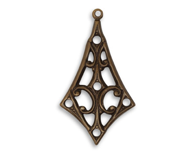 Vintaj Natural Brass Pinnacle Pendant 18x32mm