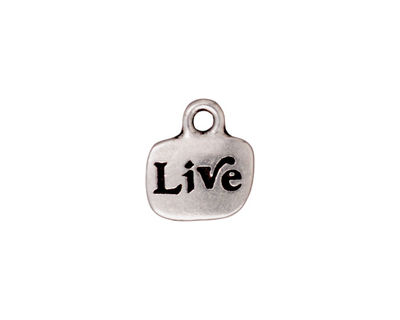 TierraCast Antique Silver (plated) Live Charm w/ Glue In 12x14mm