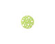 Lillypilly Lime Green Scattered Dots Anodized Aluminum Disc 11mm, 24 gauge