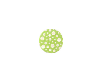 Lillypilly Lime Green Scattered Dots Anodized Aluminum Disc 11mm, 24 gauge