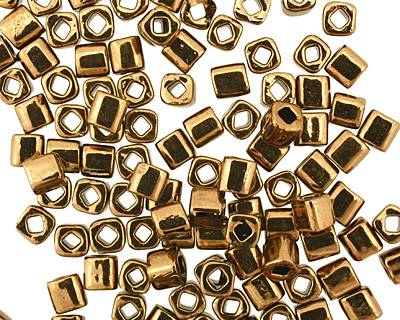 TOHO Bronze Cube 4mm Seed Bead