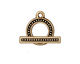TierraCast Antique Gold (plated) 5/8" Beaded Bar & Ring Toggle Clasp 16x19m