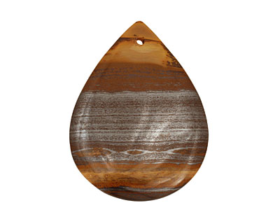 Tiger Iron Teardrop Pendant 47x57mm