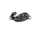 Rustic Charms Sterling Silver Small Paisley Link 25x12mm