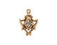 Nunn Design Antique Gold (plated) Medallion Crystal Charm 15x20mm