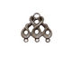Stampt Antique Pewter (plated) Scrolling 3 Ring Connector 20x19mm