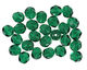 Czech Fire Polished Glass Green Emerald Round 6mm