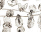 Tourmilated Quartz Faceted Nugget Drop 8-11x13-20mm