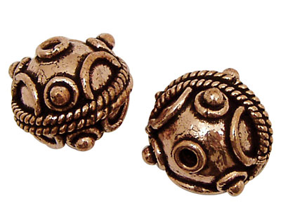 Antique Copper Round w/ Arcs & Roping 16mm