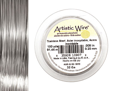 Artistic Wire Stainless Steal 32 gauge, 100 yards