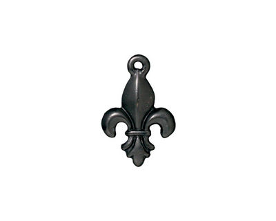TierraCast Gunmetal Large Fleur de Lis Charm 12x18mm