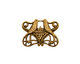 Stampt Antique Gold (plated) Kissing Birds Connector 21x16mm