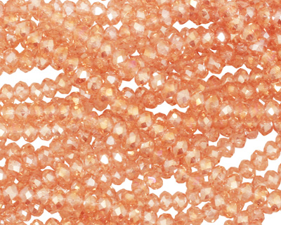 Tulip Pink AB Crystal Faceted Rondelle 3mm