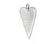 Silver (plated) Heart Bezel 29x53mm