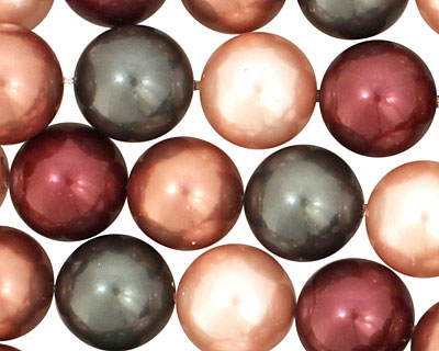Berries Mix Shell Pearl Round 14mm
