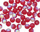Czech Glass Matte Garnet AB Round 6mm
