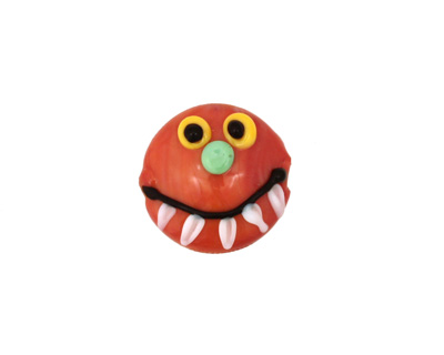 Grace Lampwork Pumpkin Face 15mm