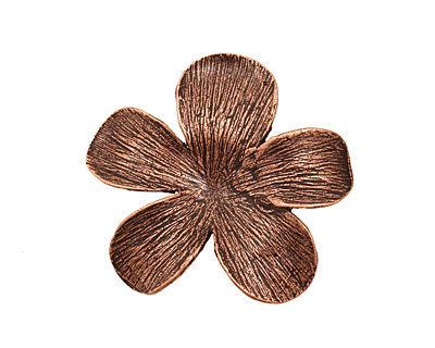 Ezel Findings Antique Copper 5 Petal Flower Link 27mm