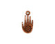 TierraCast Antique Copper (plated) Henna Hand Charm 9x19mm