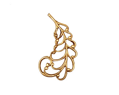 Brass Feather Plume Connector 15x26mm