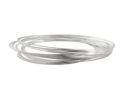 Memory Wire Silver (plated) Oval Bracelet (large) .35 oz.