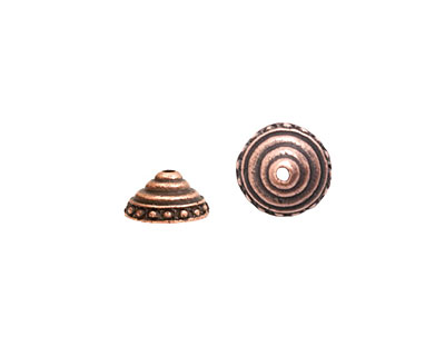 Nunn Design Antique Copper (plated) Sea Spire Bead Cap 6x11mm