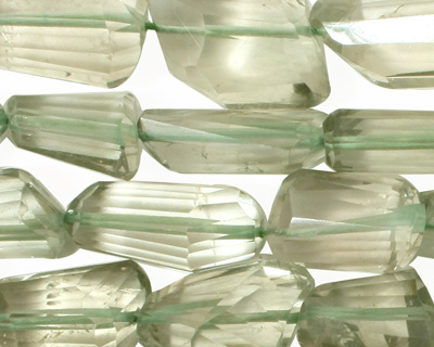Prasiolite Faceted Nugget 15-23x7-10mm