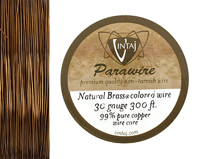 Vintaj Natural Brass Parawire 30 gauge, 300 feet