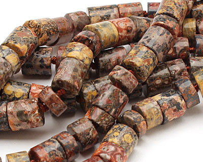 Leopardskin Jasper Barrel Rondelle 10mm