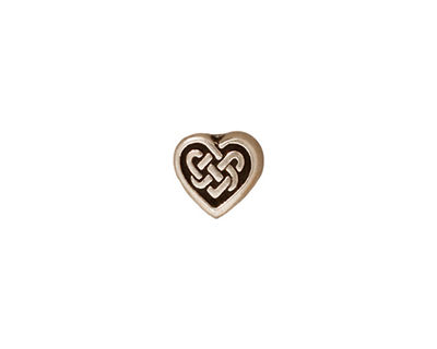 TierraCast Antique Silver (plated) Celtic Heart Bead 9x10mm