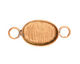Copper Oval Bezel Link 19x15mm