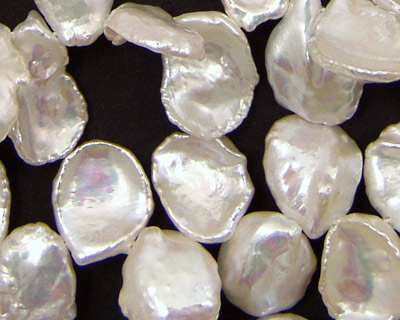 Pearly White Keishi Petal Pearl 10-12x12-15mm